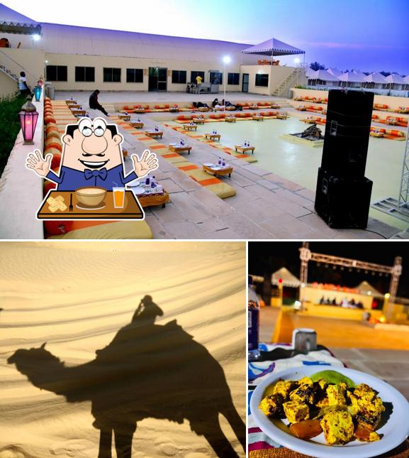 Food at Camp e Khas - luxury camps desert resort. AC luxury camps with heater