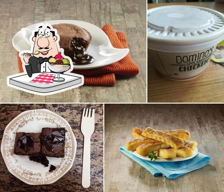 Domino's Pizza Dhaula Kuan Metro Station, New Delhi serves a selection of sweet dishes