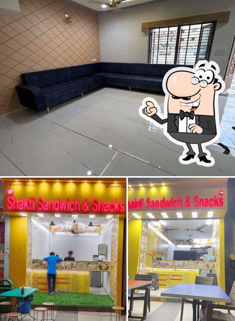 The interior of Shree Shakti Sandwich And Snacks