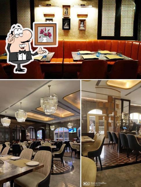 Take a seat at one of the tables at Punjab Grill Express Avenue Mall