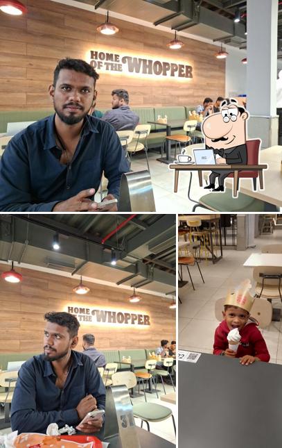The interior of Burger King