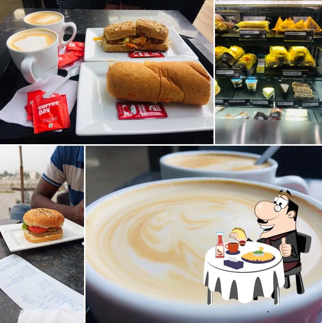 Get a burger at Café Coffee Day