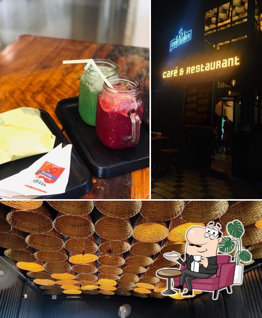 The photo of Cafe Container Lounge’s interior and food