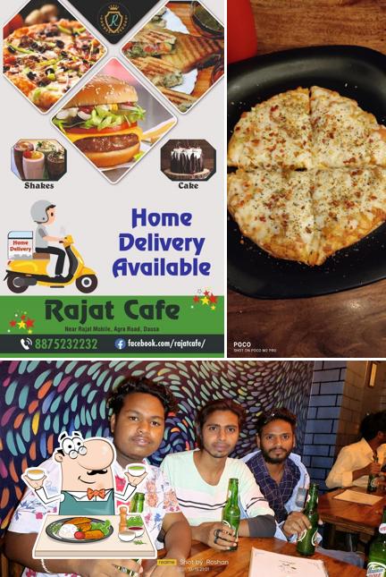 This is the photo showing food and beer at Rajat Cafe