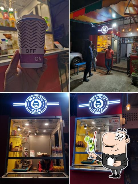 Enjoy a beverage at Madic Cafe