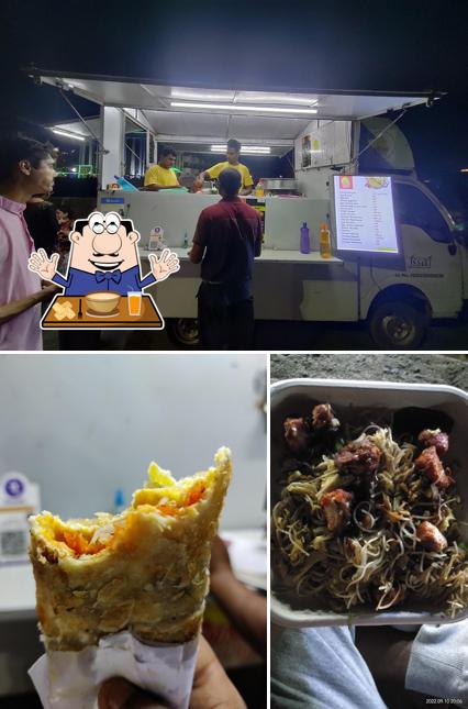 The image of food and exterior at Moms Dining