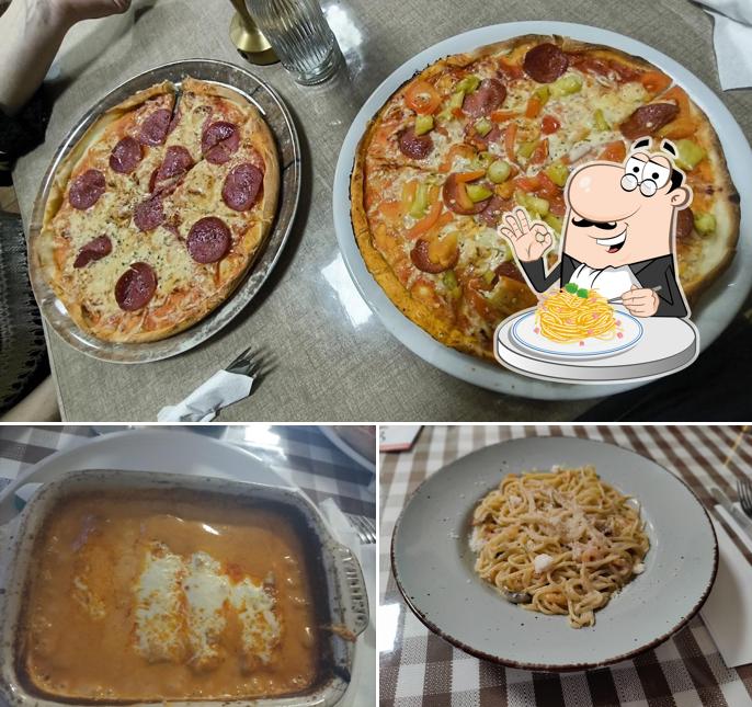 Spaghetti à la carbonara à Pizzeria Caravella est.1970