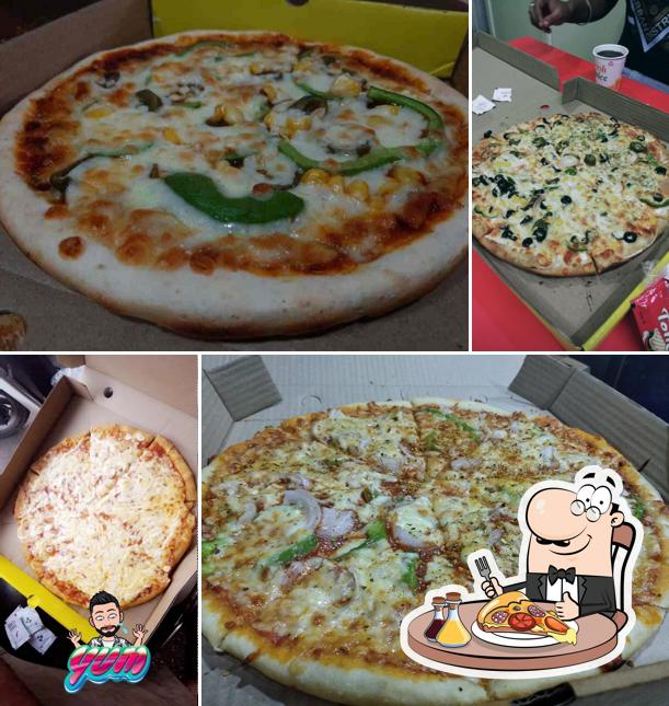 Get pizza at Sizzling Pizza