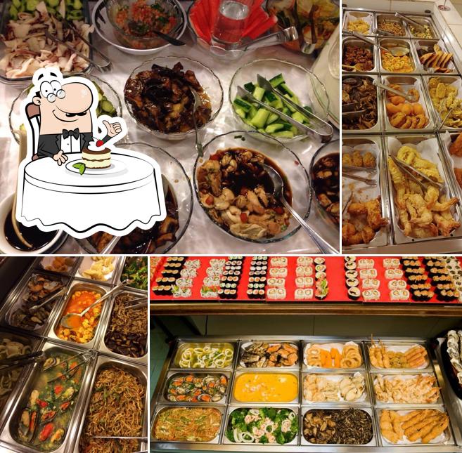 Restaurante Sushi Isao provê uma escolha de pratos doces