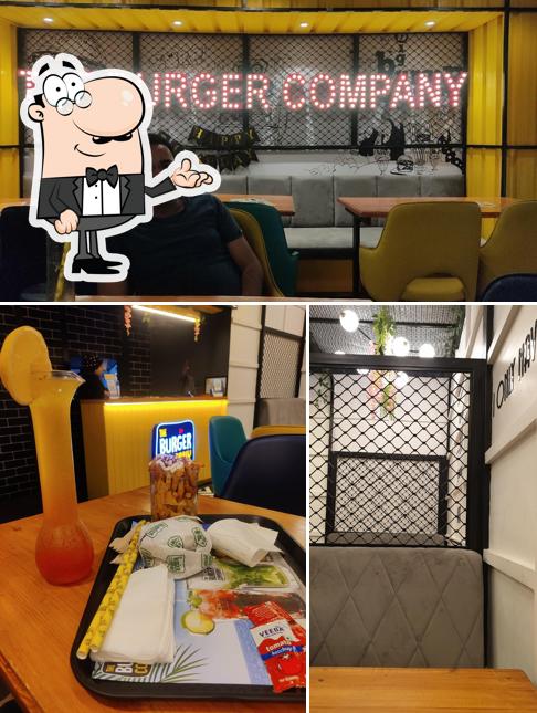 The interior of The Burger Hub