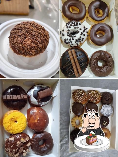 Chocolate cake at Krispy Kreme Doughnuts & Coffee