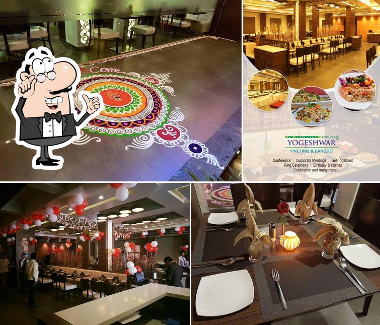 The interior of Yogeshwar Fine Dine Badlapur