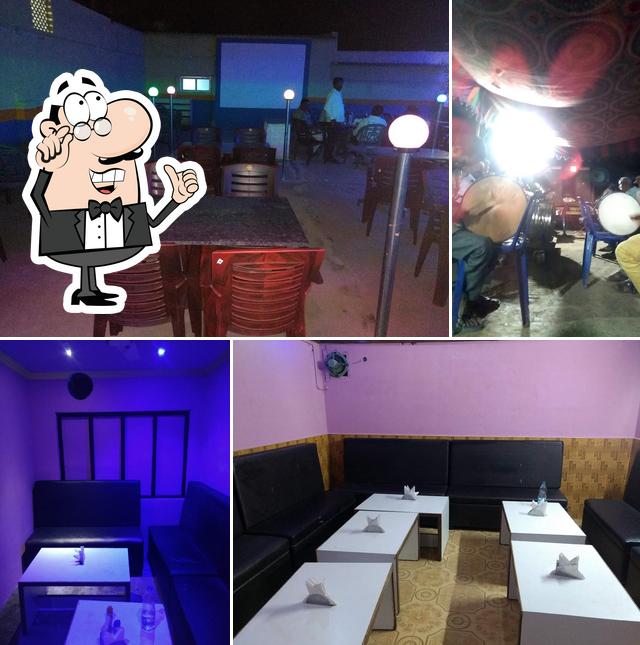 The interior of saregama bar& restaurant A/C ,rooms ,garden up