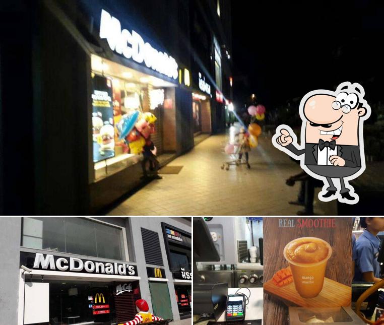 McDonald's is distinguished by exterior and beverage