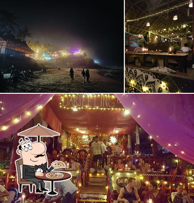 The outside area is an important feature of Darjeeling Cafe Varkala
