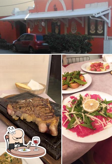 Questa è la foto che presenta la cibo e esterno di Braceria Garofalo