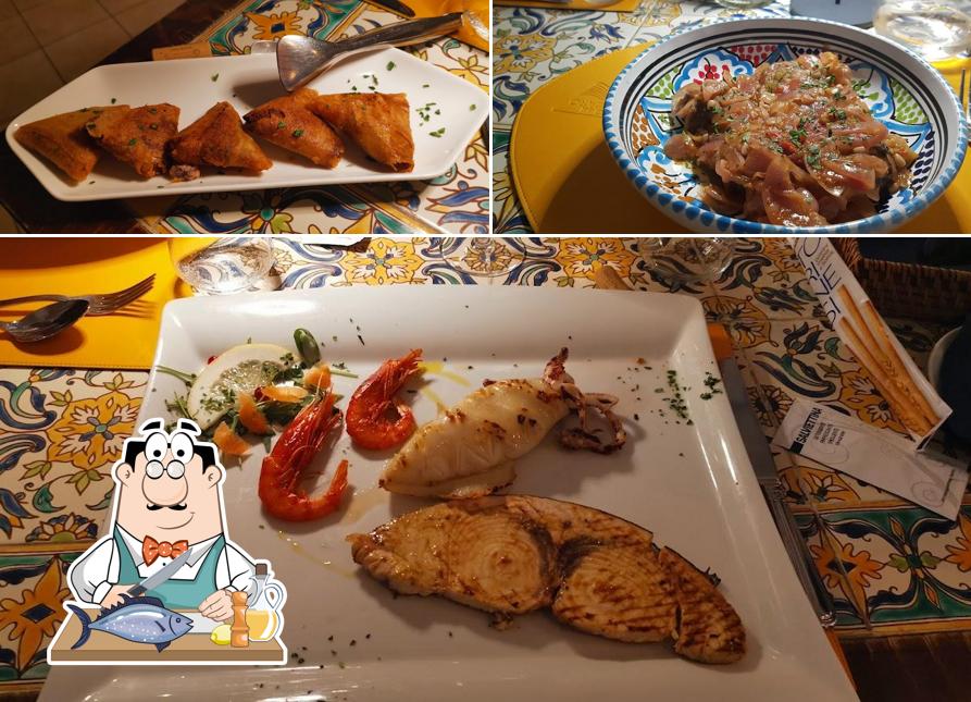 Salmone grigliato al Ristorante Marmoreo Borgo Del Mazzaro di Giovanna Marmoreo