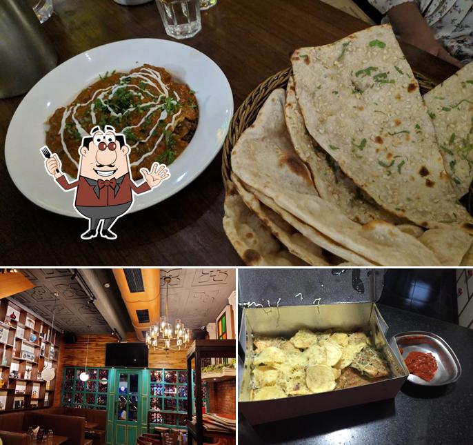 The photo of food and bar counter at GLOBAL THIKANA