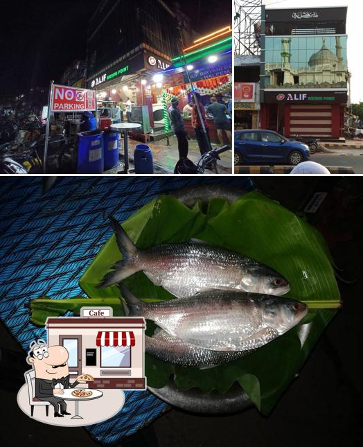 Take a look at the photo depicting exterior and fish at ALIF RESTAURANT