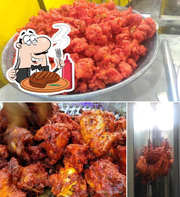 Order meat dishes at Malik Hotel