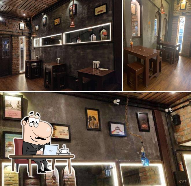 The restaurant's interior and dining table