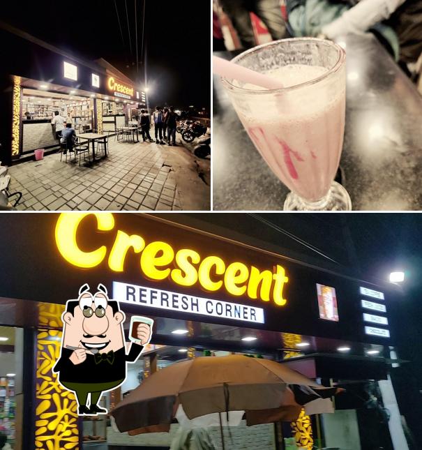 Enjoy a beverage at Crescent Refresh corner