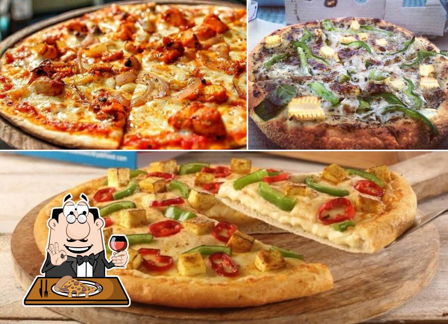 Pick pizza at Domino's Pizza