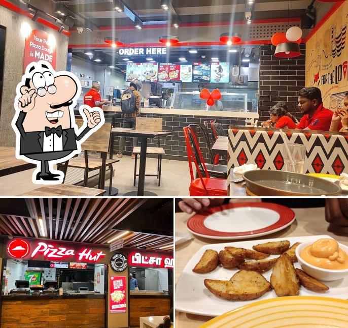 The interior of Pizza Hut Brookefield Mall, Coimbatore