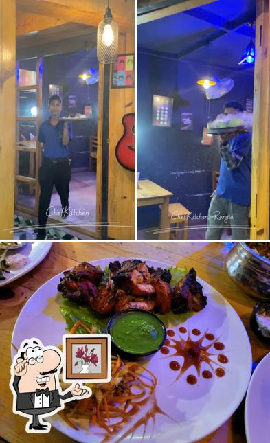 Among different things one can find interior and food at Royal Kitchen