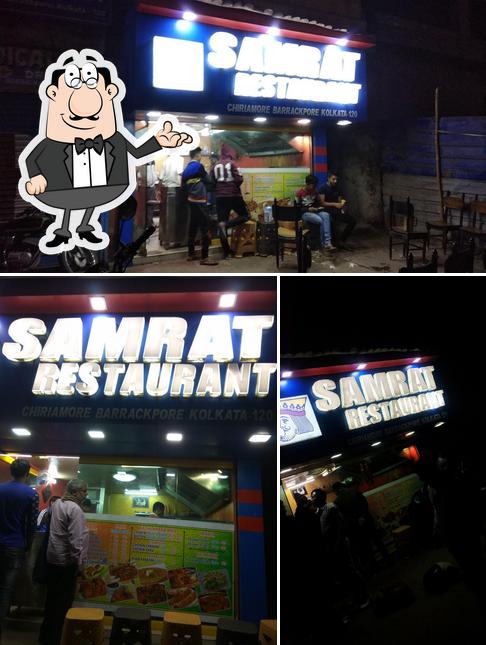The interior of Samrat Restaurant