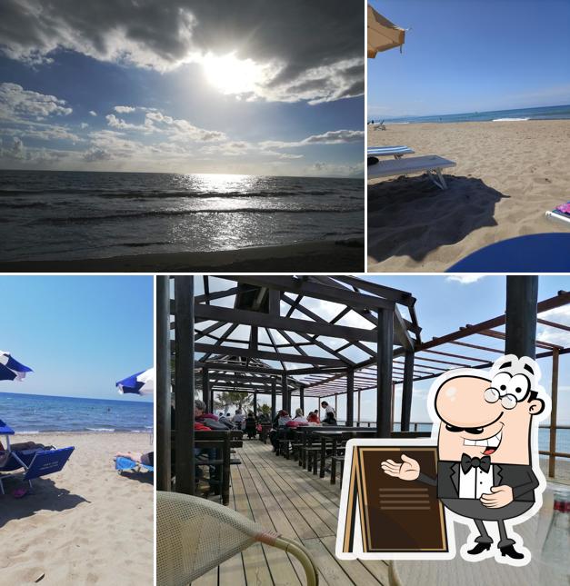 Goditi la vista dall'area esterna di Lido Malibu' - Stabilimento Balneare, Bar, Tavola Calda