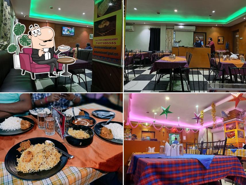 The interior of Ananya's Multicuisine Restaurant