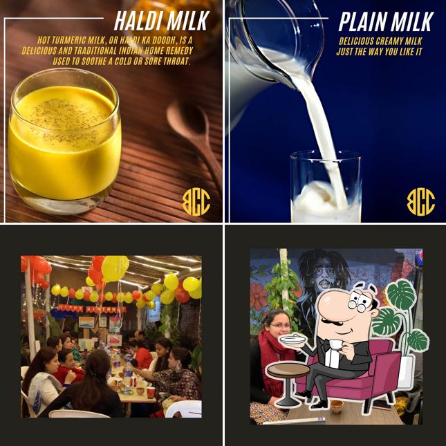 The image of interior and drink at Bawaal Cafe