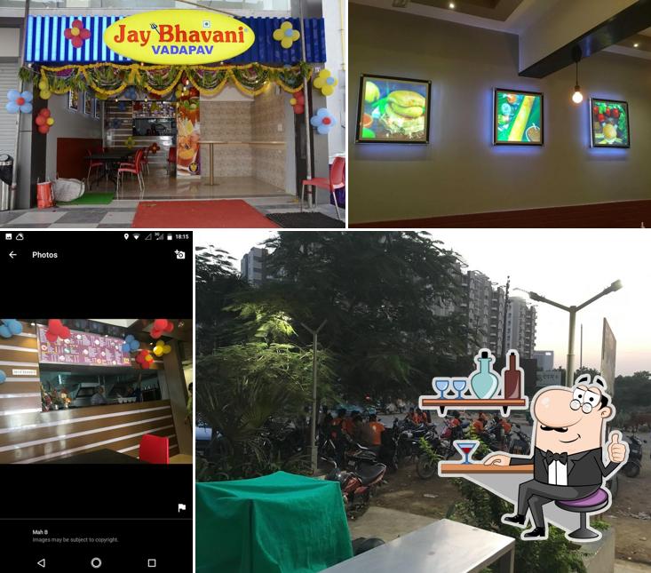 The interior of Jay Bhavani Vadapav, Jagatpur