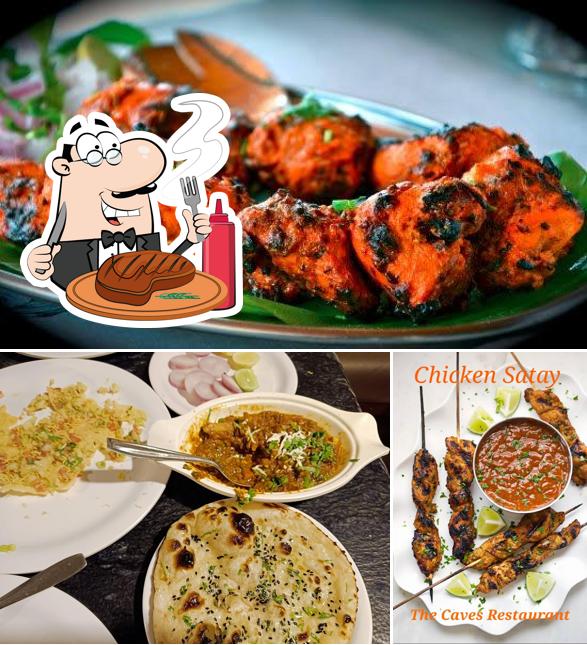 Order meat meals at The Caves Family Restaurant & Bar