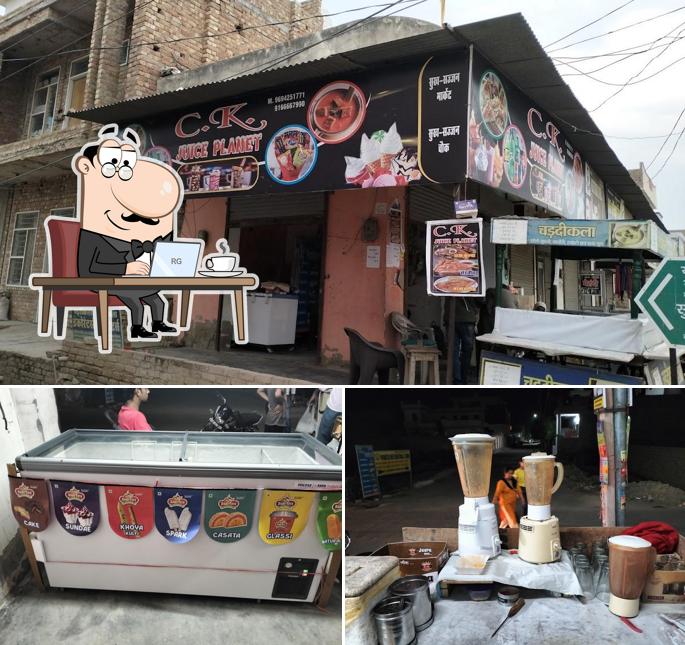 The interior of C.K juice & ice cream