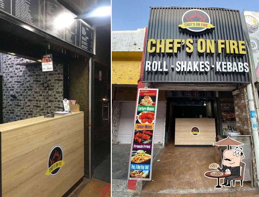 The exterior of Chef On Fire - Rolls, Momo & Shakes