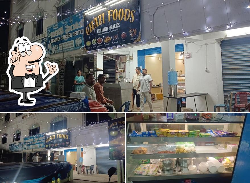 Among different things one can find interior and food at Ghazi foods (beef special)