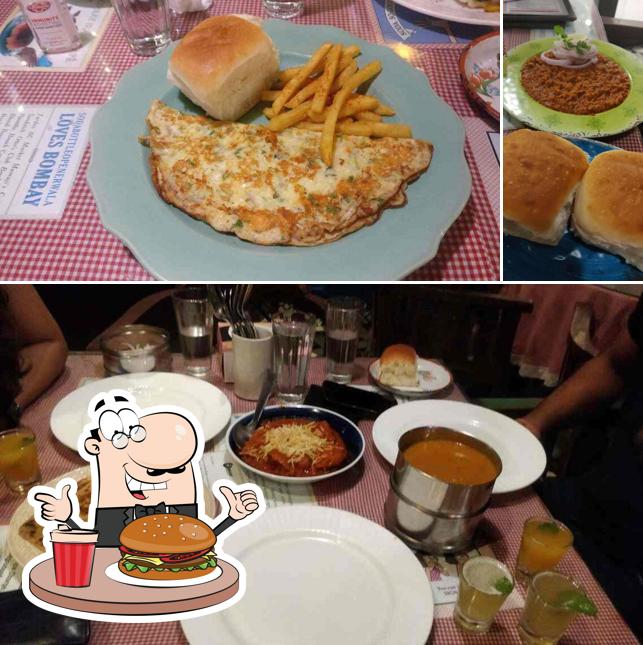 Taste one of the burgers available at SodaBottleOpenerWala