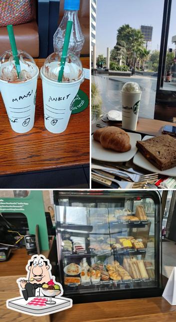 Starbucks provides a range of sweet dishes