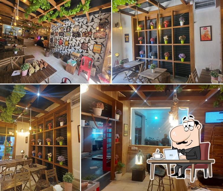 The interior of Threee Monkkeys Cafe