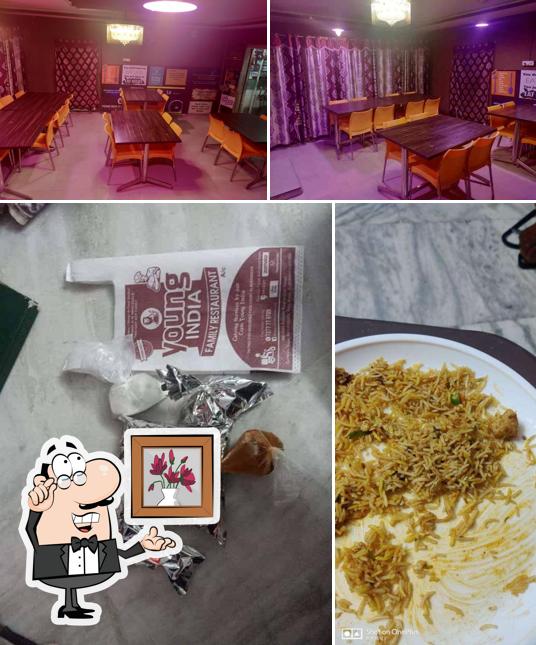 The interior of Young India Family Restaurant