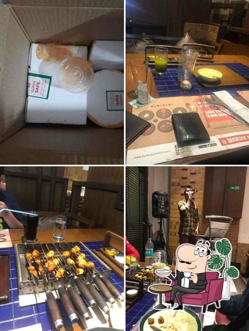 The interior of Barbeque Nation