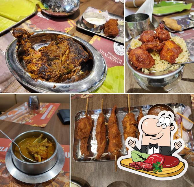 Dindigul Thalappakatti Restaurant offers meat meals
