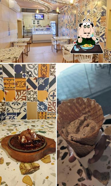The photo of food and interior at Oswalds Ice cream