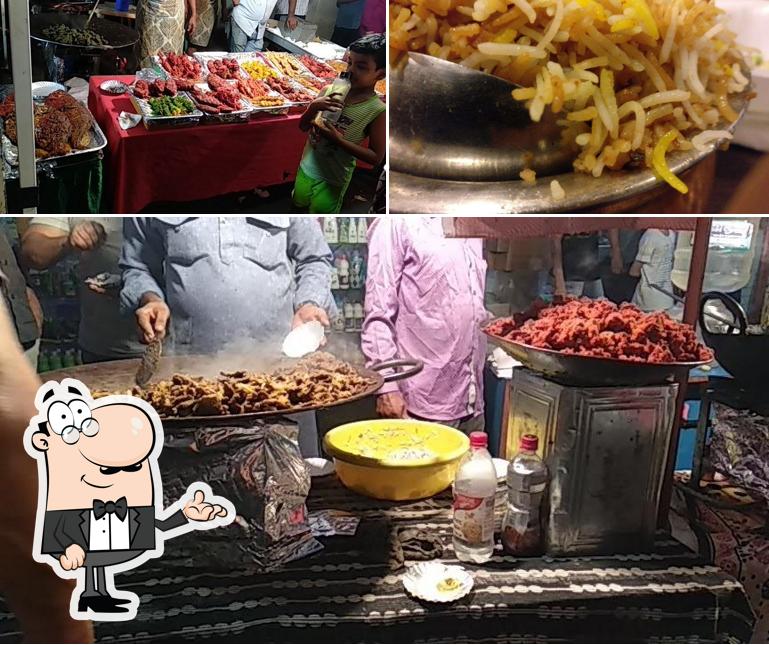 The restaurant's interior and food