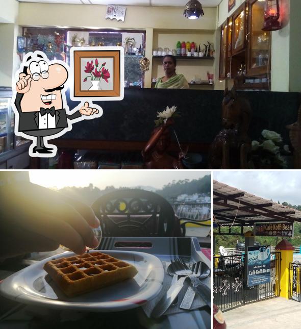 Take a seat at one of the tables at Cafe Koffi Bean