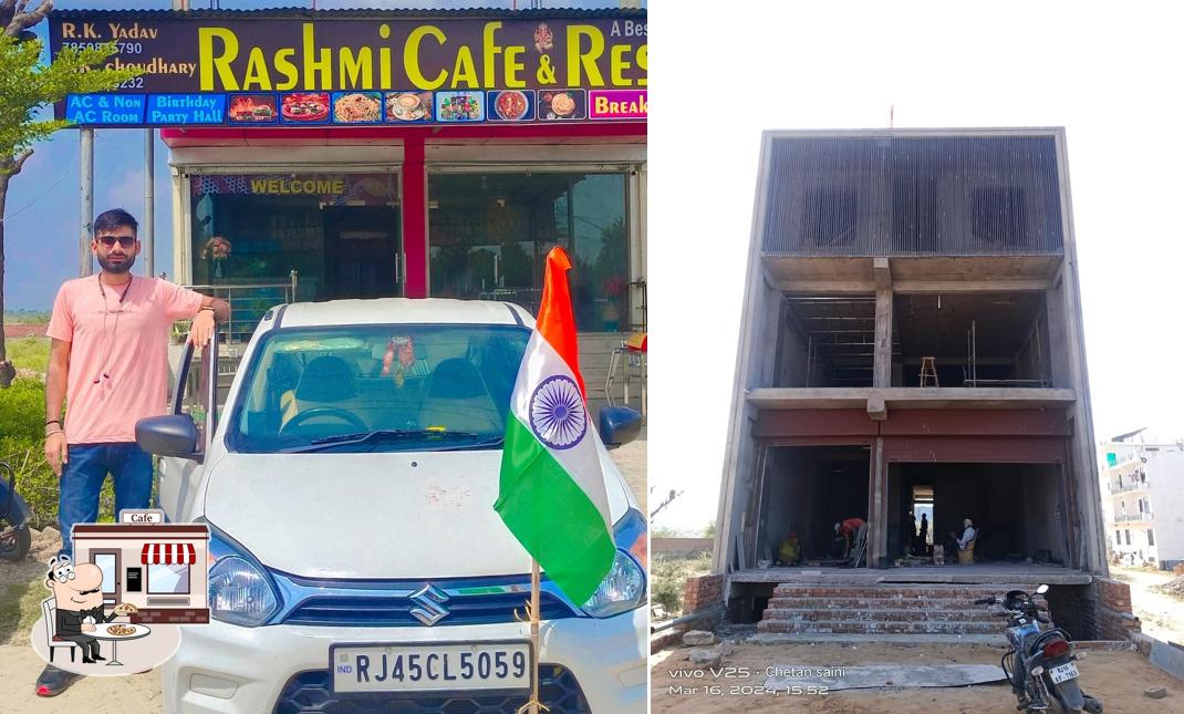 The exterior of Rashmi Cafe & Restaurant