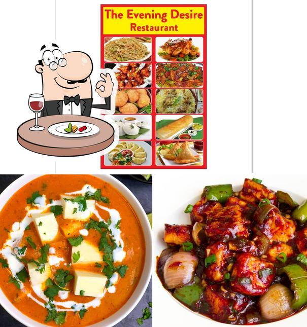 Food at The Evening Desire hotel (Chinese & North indian food)