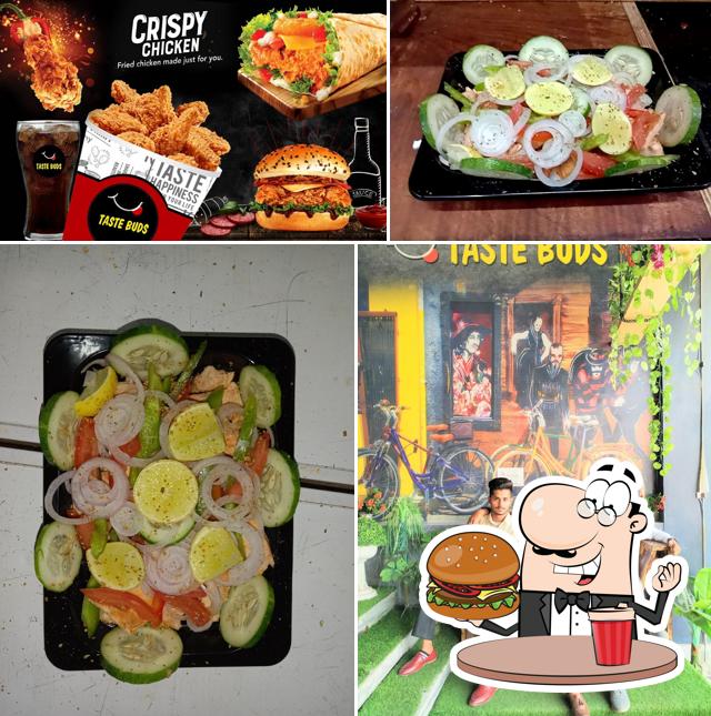 Get a burger at Taste Buds